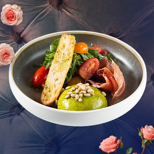 Burrata with Prosciutto Crudo