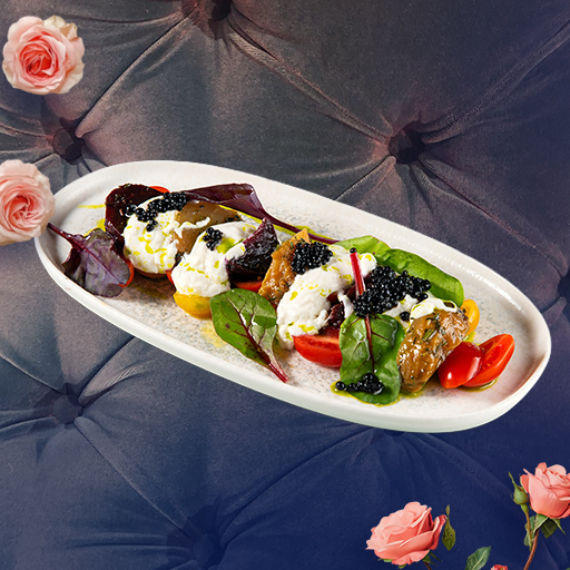 Fresh Salad with Colorful Cherry Tomatoes