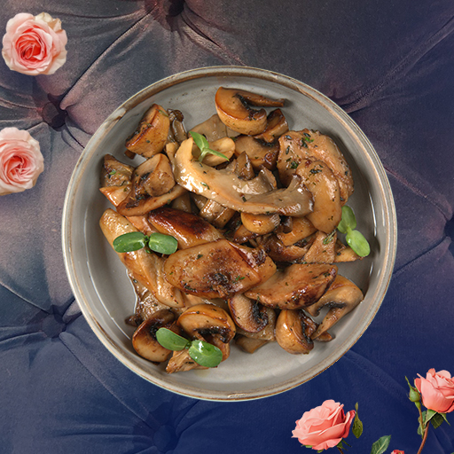 Porcini, Champignon and King Oyster Mushrooms